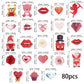 Rssta i Edible Valentines Day Cupcake Toppers, Heart Bear & Cupid Design, 72 Pack, Paper, Design 17