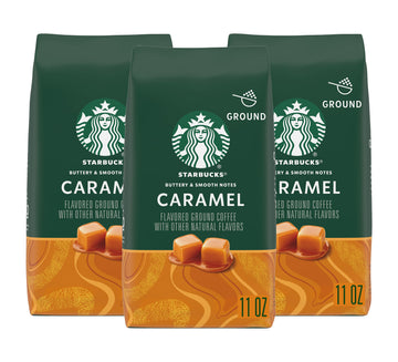 Starbucks Flavored Ground Coffee, Caramel, 11 Oz