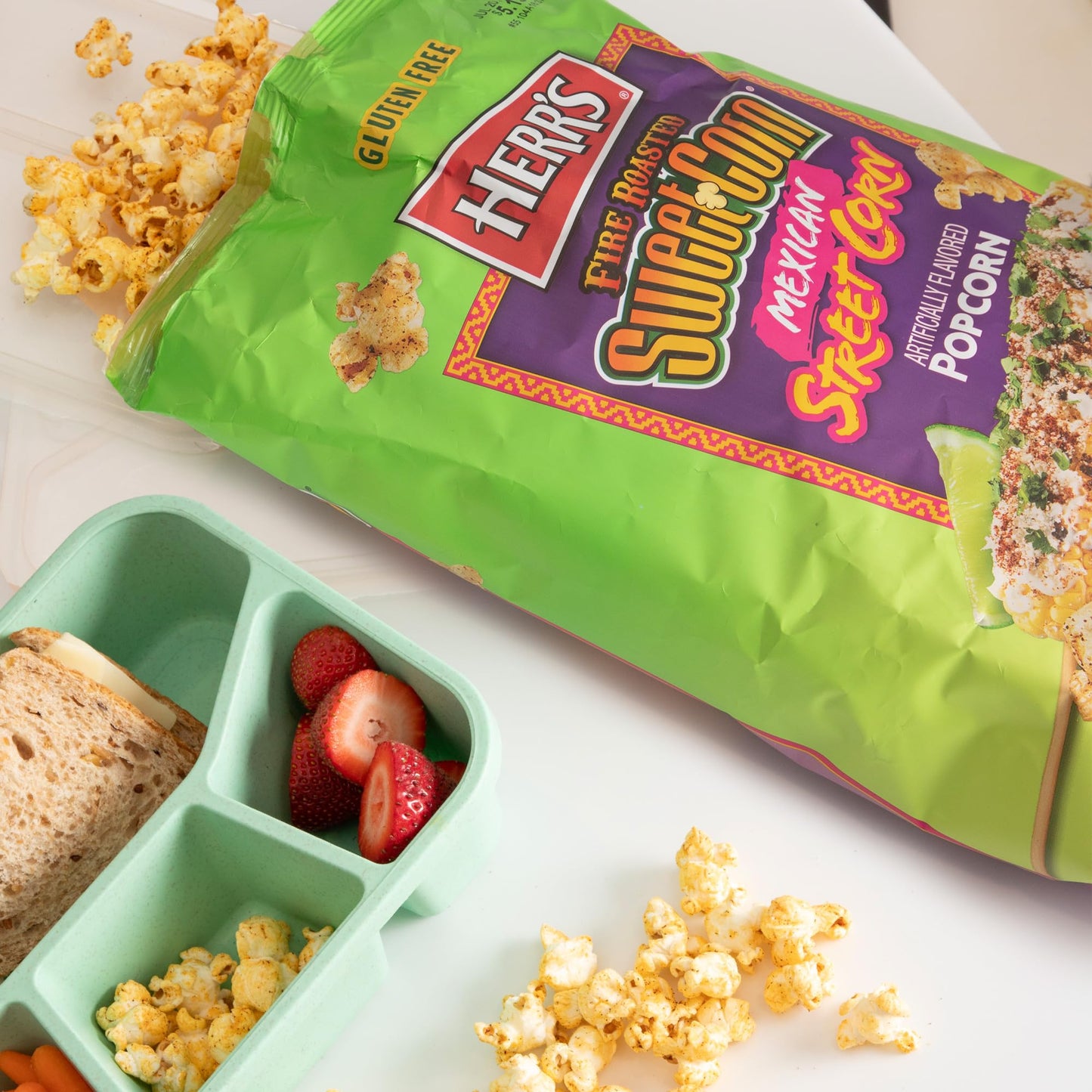 Herrs Mexican Street Corn Popcorn, 6.25 Ounce (Pack of 9 Bags) - Zesty, Savory Popcorn Inspired by Elote Flavors - Great for Pa