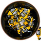 Dm Sweets Mildly Salty Licorice Toffee - 100 Pieces Of Fresh Soft Chewy Delicious Individually Wrapped Creamy Toffee, Black
