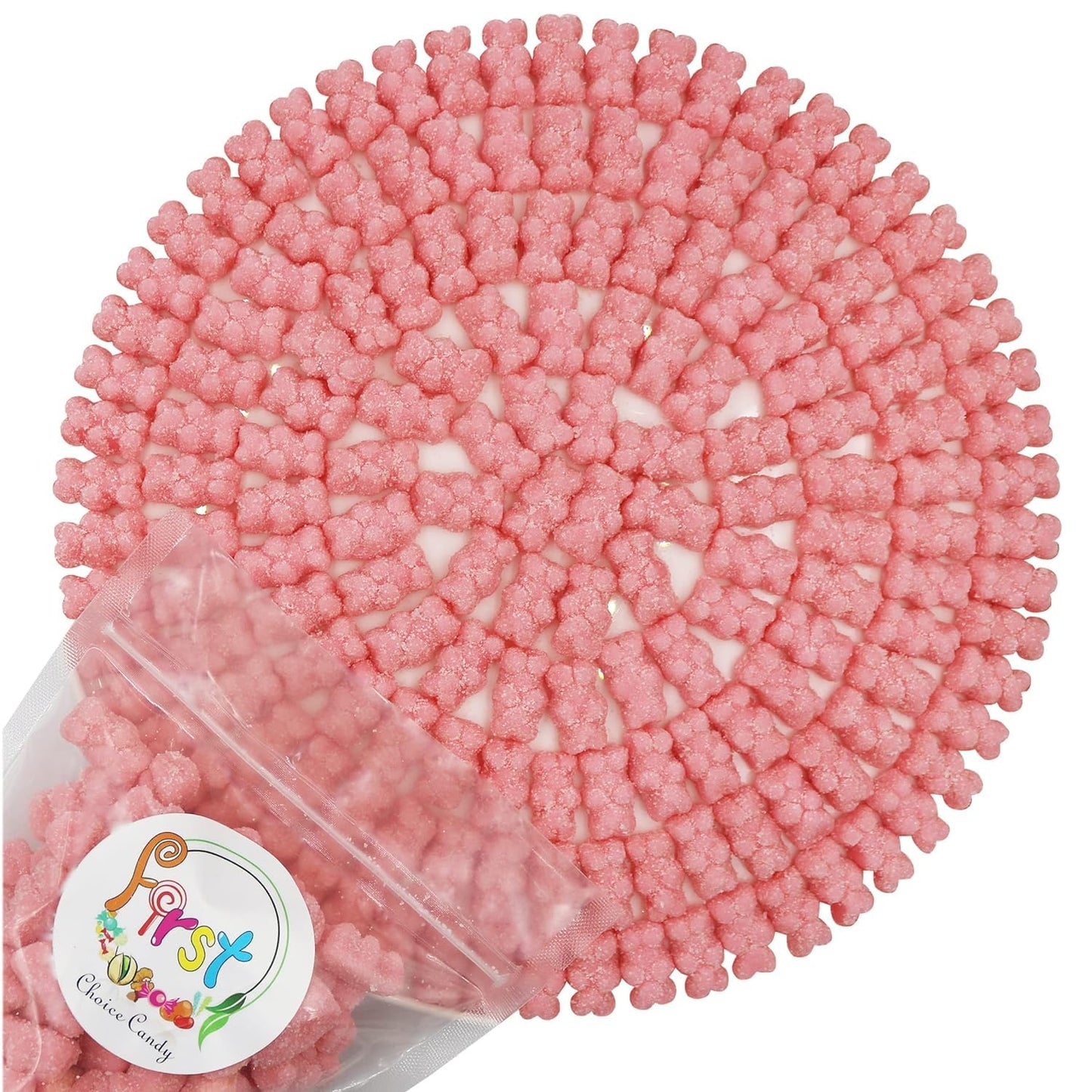 FirstChoiceCandy Fun Sour Gummy Bears, Sour Pink Watermelon, 2.2 Pound Pack