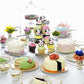 Rssta i Cow Cupcake Toppers - 24 Pack Glitter Farm Animals - 2.1-4.9 inches - Design 11 for Baby Shower & Birthday Party Decorations