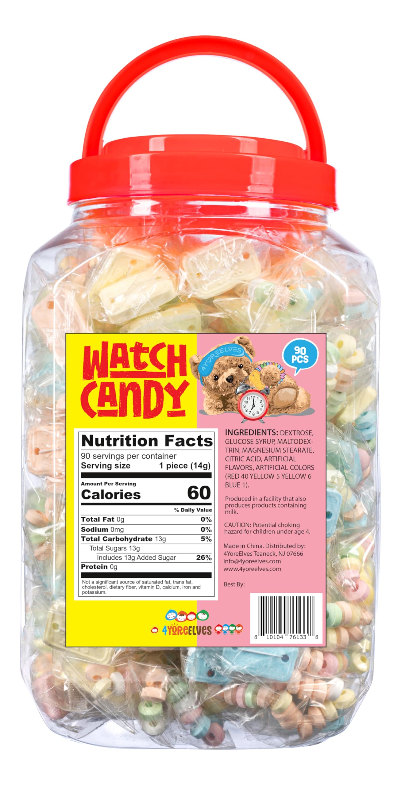 90 Candy Bracelet Watches Individually Wrapped, Taste Nostalgia With Our Playful And Delicious Candy Jewelry, Perfect For Party