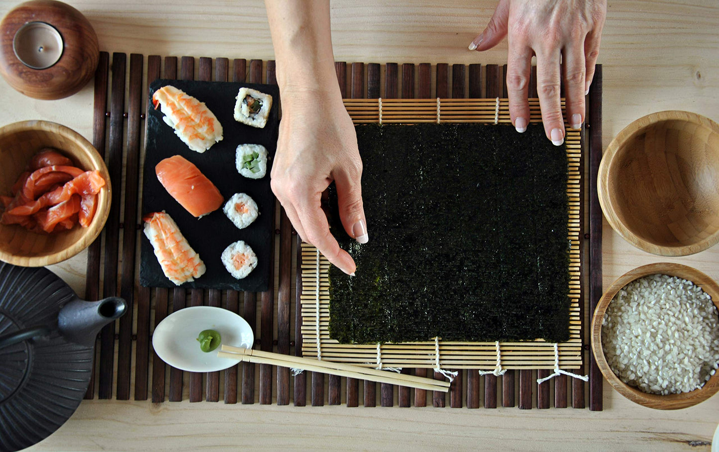 DAGAGAM Organic Roasted Sea , Sushi Nori, 50 Full Sheets, 4.05 oz, Non-GMO, Gluten Free, Black