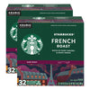Starbucks Coffee K-Cup Pods, French Roast, Dark Roast Coffee, Notes Of Dark Caramel & Sweet Smoke, Keurig Genuine K-Cup Pods, 32