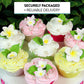 Global Sugar Art Edible Sugar Cake & Cupcake Flowers, 36 Count, Gumpaste, Tropical Flowers with Leaves