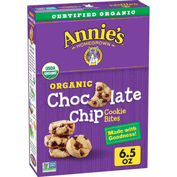 Annie 's Chocolate Chip Organic Cookie Bites, 6.5 oz