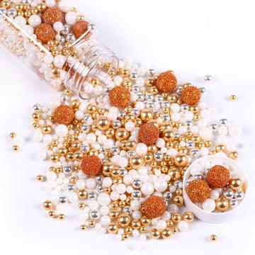 Gold Sprinkles For Cake Decorating 4.23Ounce - Sparkle Pearl Sprinkles For Cupcake Toppers, Ice Cream, Candy, Cookie Decorations