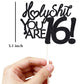 Happy 16Th Birthday Cake Topper Funny 16Th Birthday Decorations For Teens 16 Birthday Cake Toppers-Black Glitter Boys 16Th Birth