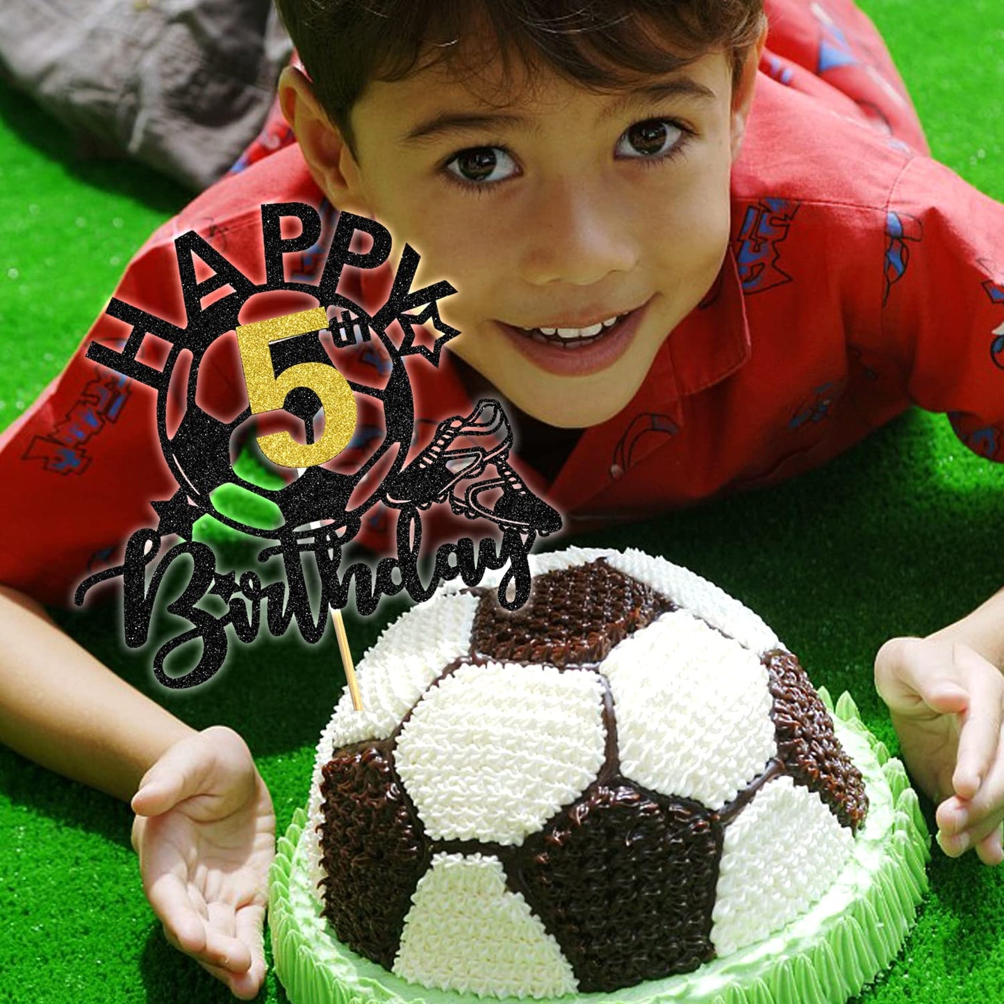 Soccer Happy 16Th Birthday Cake Topper, Soccer Players Toys/Football Soccer Theme Party Cake Decorations, 16 Years Old Birthday