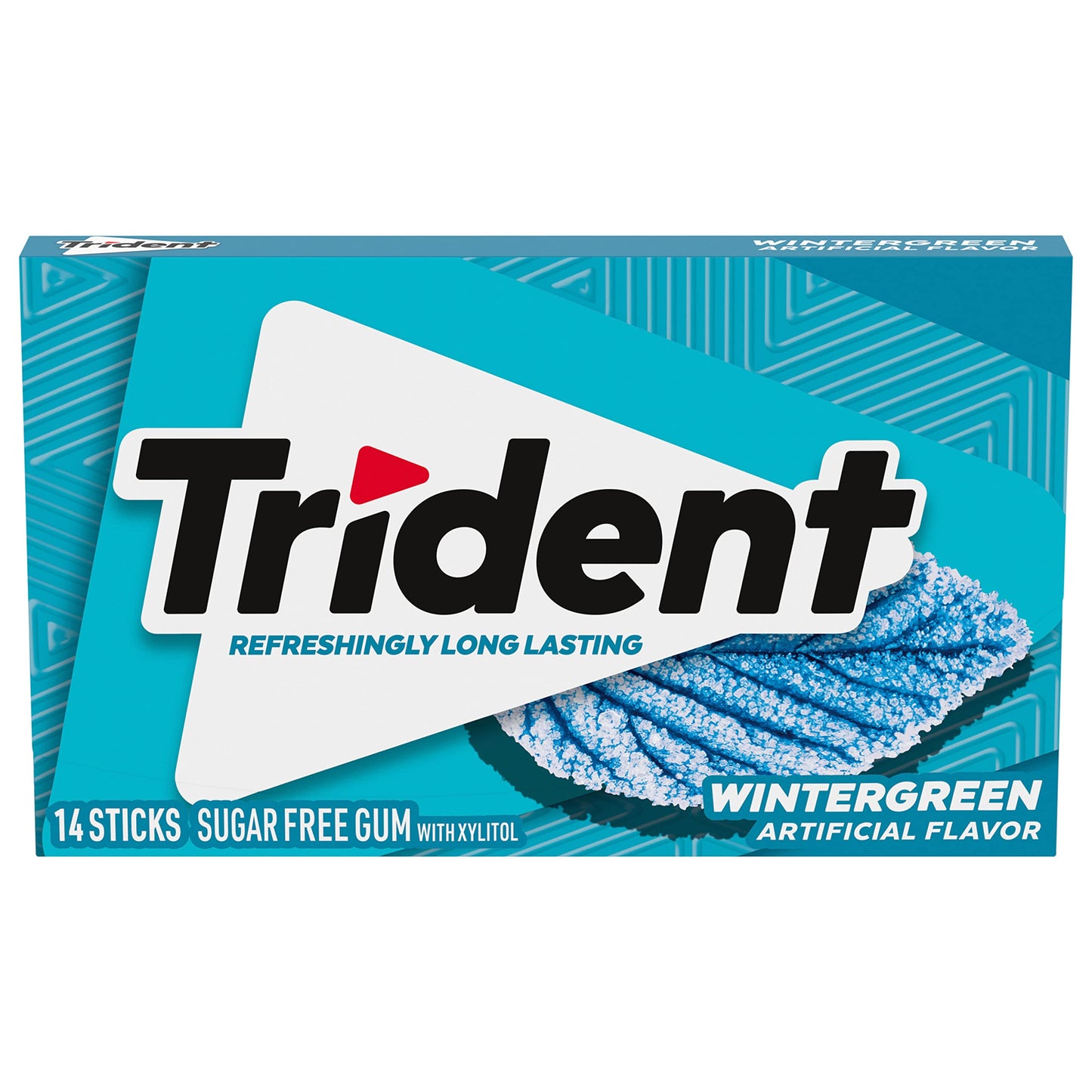 Trident Wintergreen Sugar-Free Chewing Gum, 14 Count (Pack of 12), Green, Model 12546011624