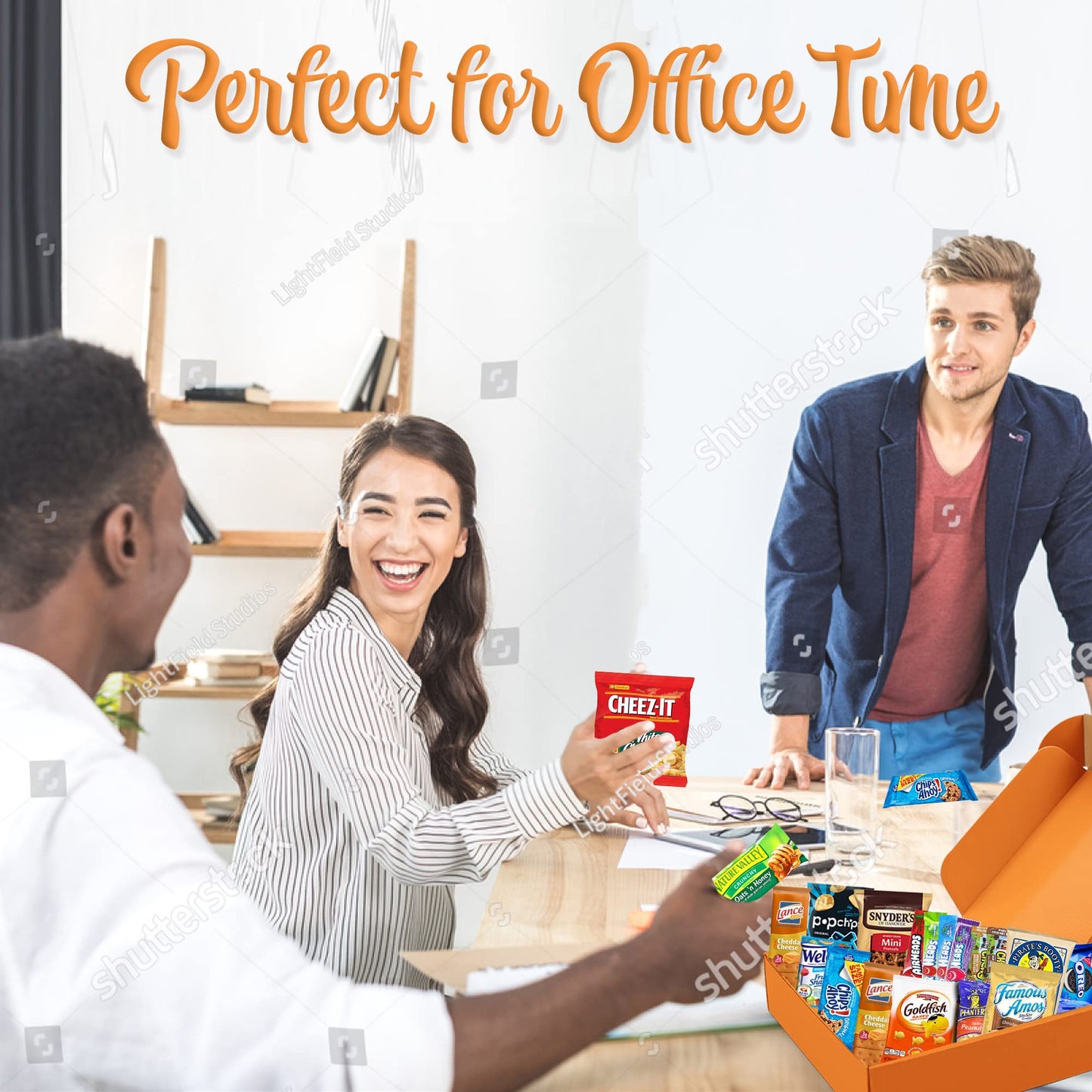 Snack Box Care Package (120 Count) Variety Snacks Easter candy Gift Box - College Students,Back to school Military, Work or Home