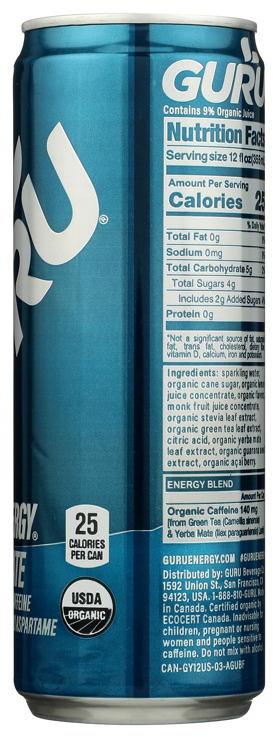 Og2 Guru Enrg Drk Yrbmat ( 12 X 12 Oz   )
