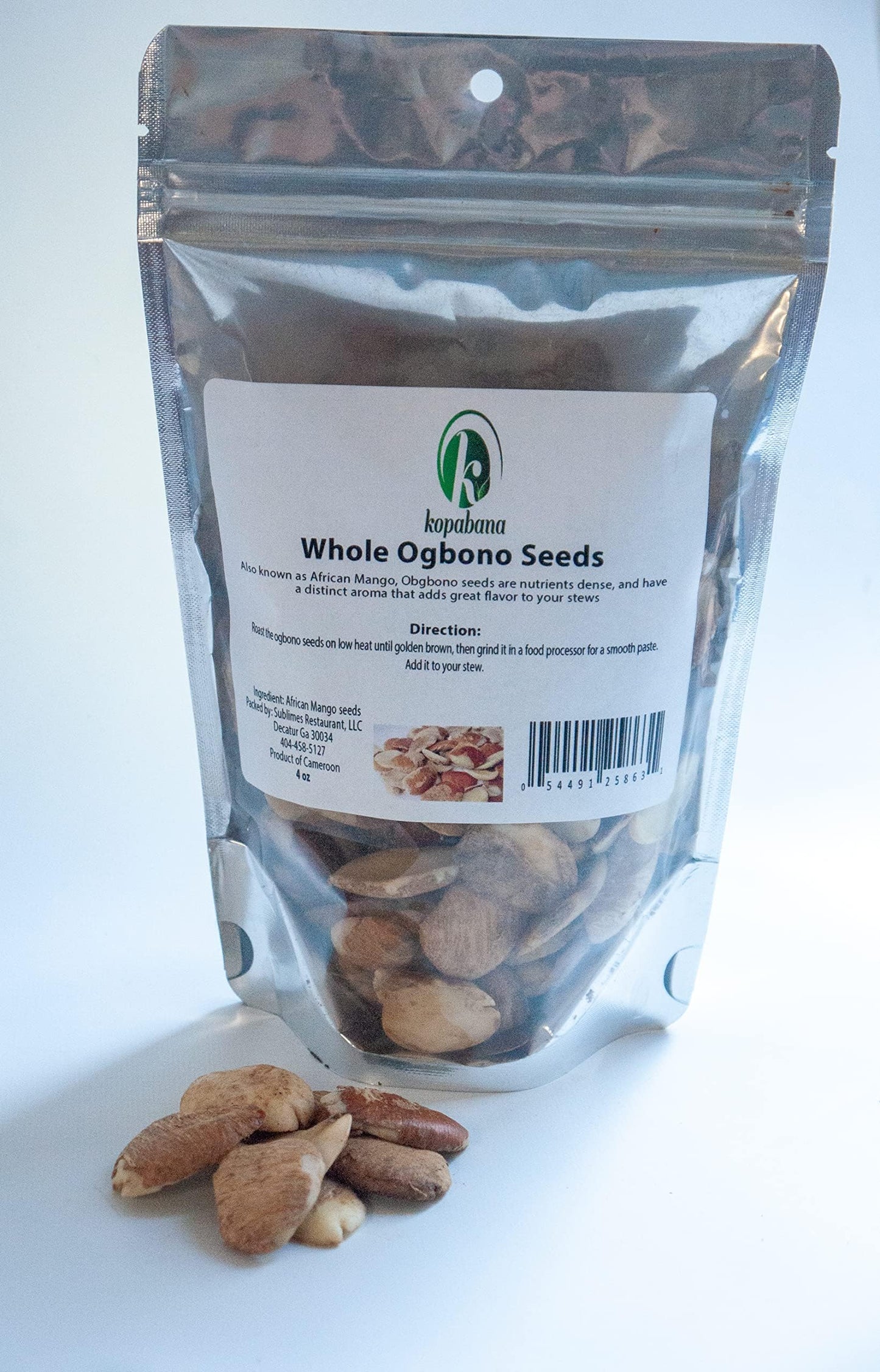 KOPABANA Ogbono Seeds | African Mango | 2oz | 6 x 1 x 10 inches