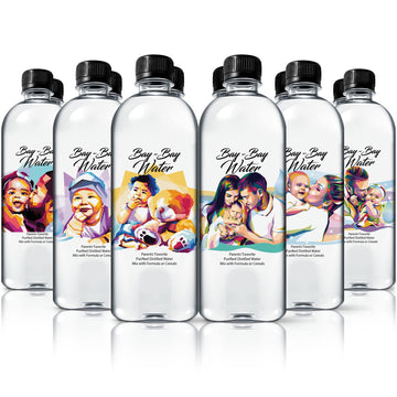 Bay Bay Water - Purified Distilled Water for Babies - 16.9 oz. - Use for Everyday Drinking  Infant Formula  Milk  and Baby Cereal - BPA Free - No Fluoride  Phosphate - Prevent Mineral Overload - (24)