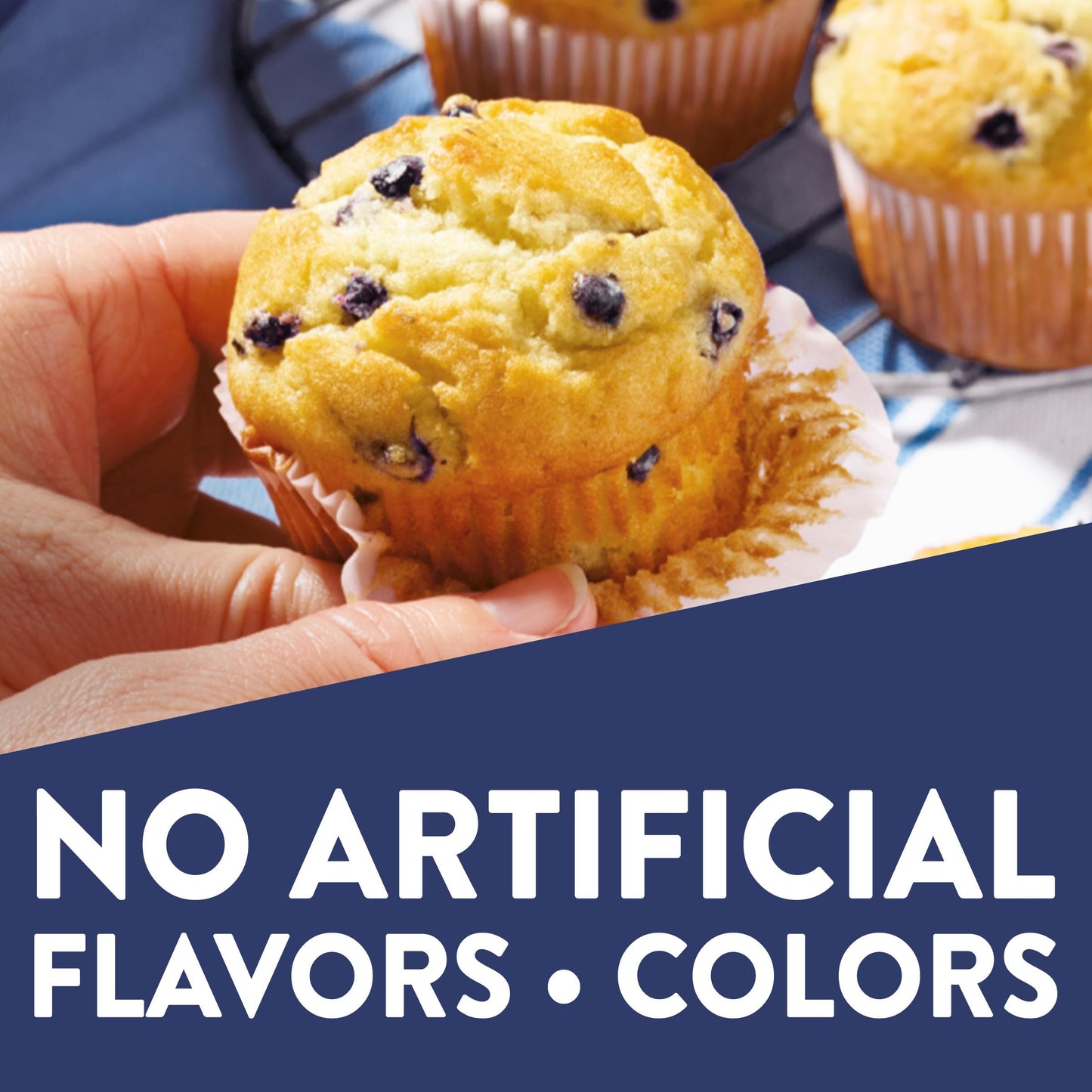 Krusteaz Wild Blueberry Muffin Mix, Blueberry Muffins Made With Real Blueberries, 17.1 oz Box