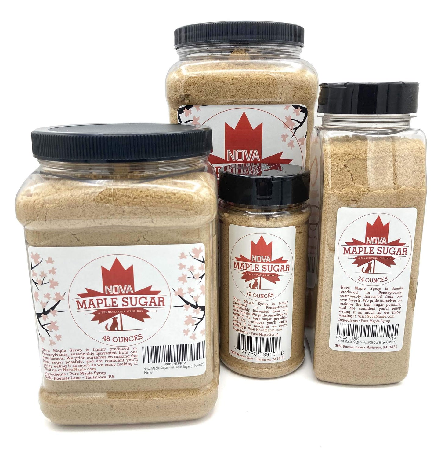 Nova Maple Syrup Pure Grade-A Maple Sugar, 24 Ounces