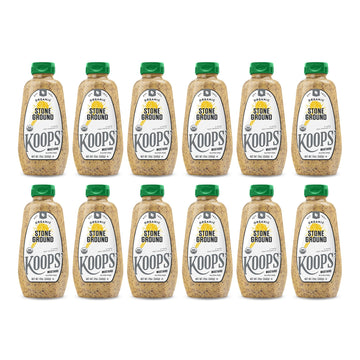Koops Mustard Organic Stone Ground, 12 Ounce (Pack of 12)