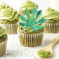 Rssta i 60 Pack Edible Cupcake Toppers - Rice Paper Green Leaves Decoration for Parties and Anniversaries, Design 4