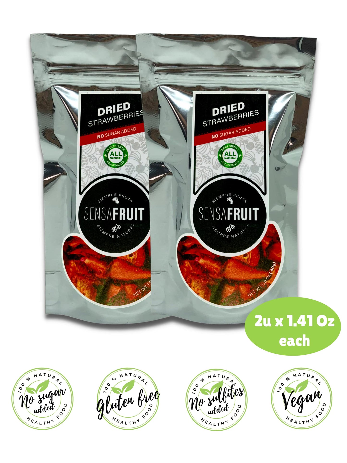 Sensafruit-Dried Strawberry | 100% Natural | No Sugar Added, Unsulfured | Gluten Free | Perfect Snack For Your Family | Direct P