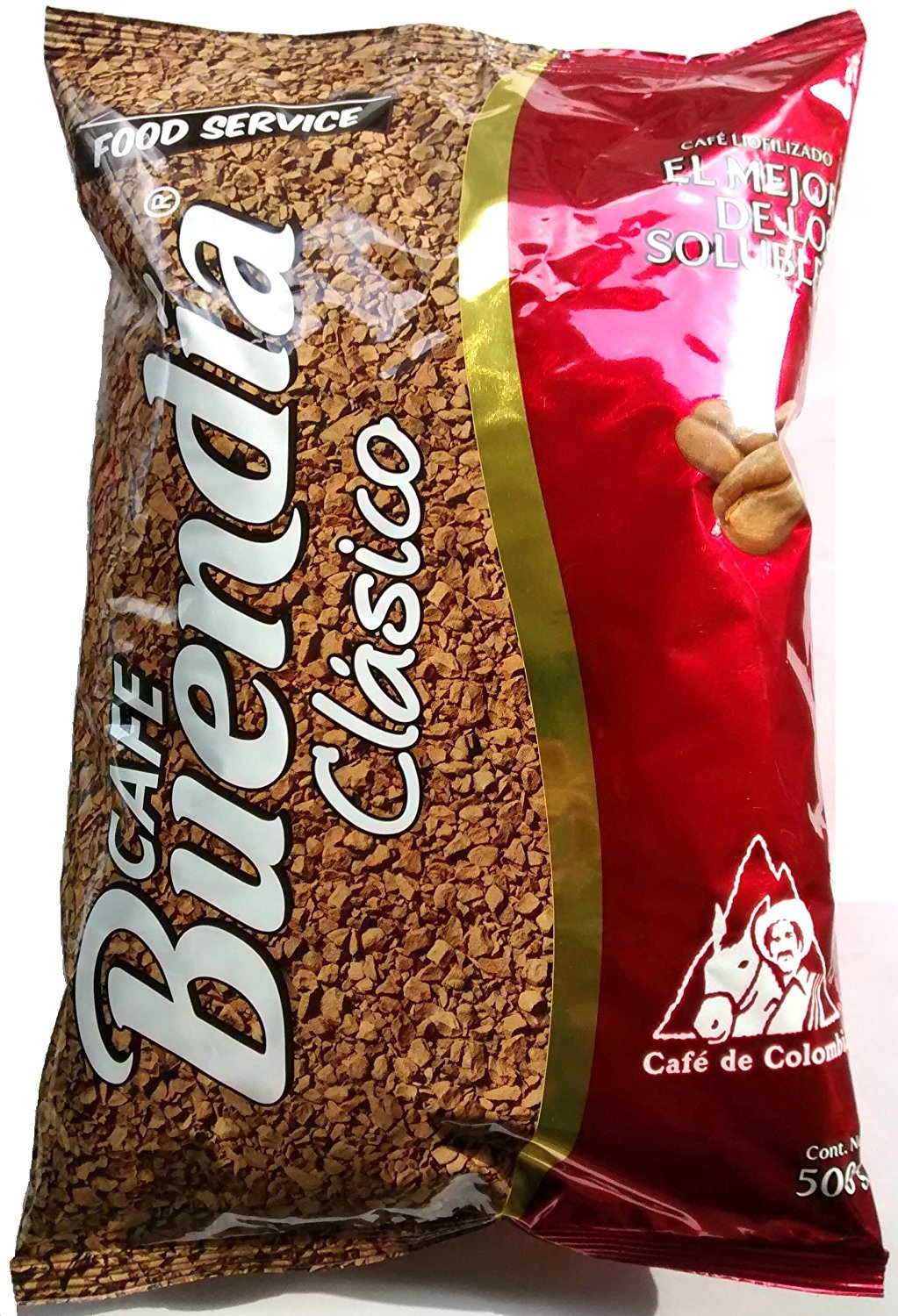 Buendia Instant Coffee - 17.6 Oz (500G.) - 100% Colombian Freeze Dried Coffee