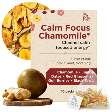 Tea Facto Chamomile Tea Bags with Chrysanthemum Tea for Soothing Comfort - 10 Pack