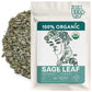Organic Sage Leaves (4 oz.) - Sage Tea Loose Leaf (Salvia officinalis) - Salvia Tea for Mind & Body Wellness - Focus and Clarity