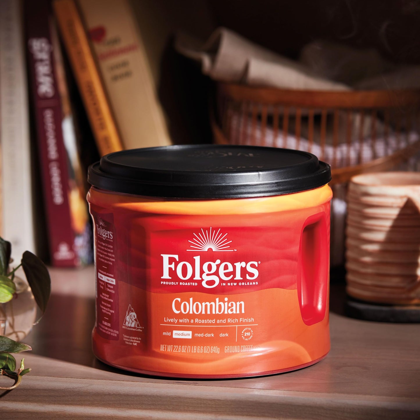 Folgers Colombian Medium Roast Ground Coffee, 22.6 Ounce