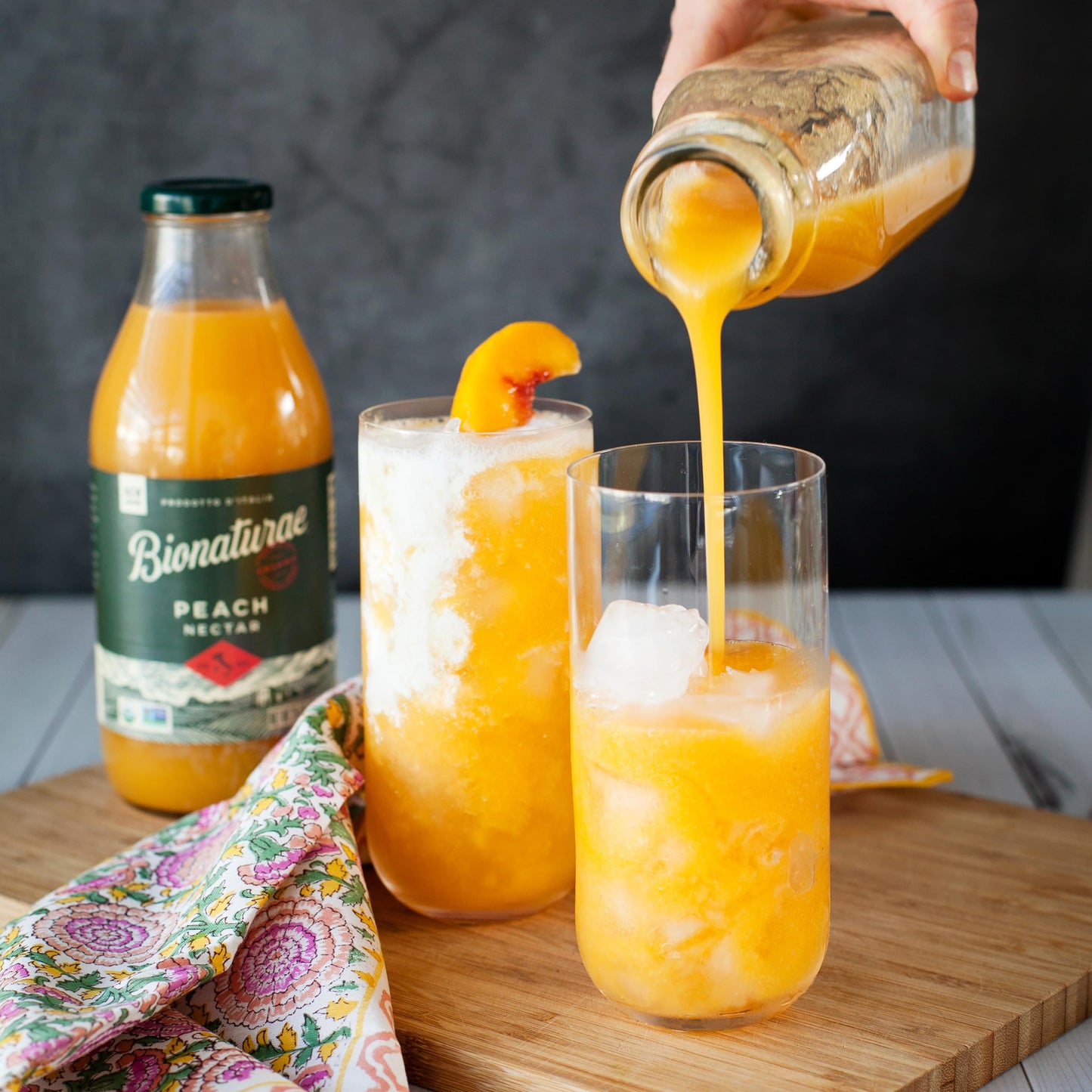 Bionaturae Organic Peach Nectar - Peach Juice, Peach Nectar Juice, Non-GMO, USDA Certified, No Sugar Added, No Preservatives, Or
