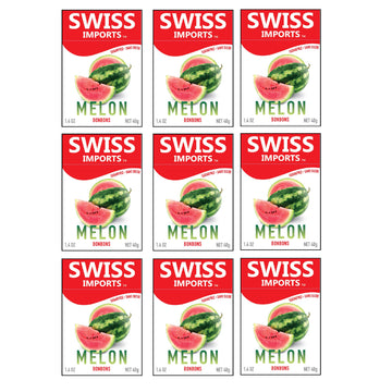 Swiss Imports Sugar Free Bonbons Hard Candy Drops, Watermelon, 1.4 Oz/40G Box, 9 Pack