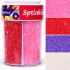 Valentine Sanding Sugar Edible Pink Red Purple Sugar Sprinkles for Cake Decorating Crystal Candy Sparkling Sanding Sugar for Cup