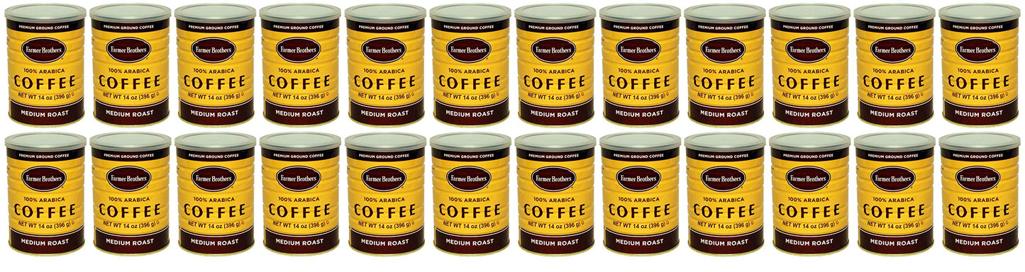 Farmer Brothers 100% Arabica Medium Roast Ground Coffee - Rainforest Alliance Certified (24-Pack)