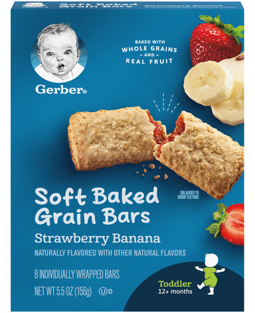 Gerber Graduates Cereal Bars Strawberry Banana - 5.5Oz. (Pack Of 4)