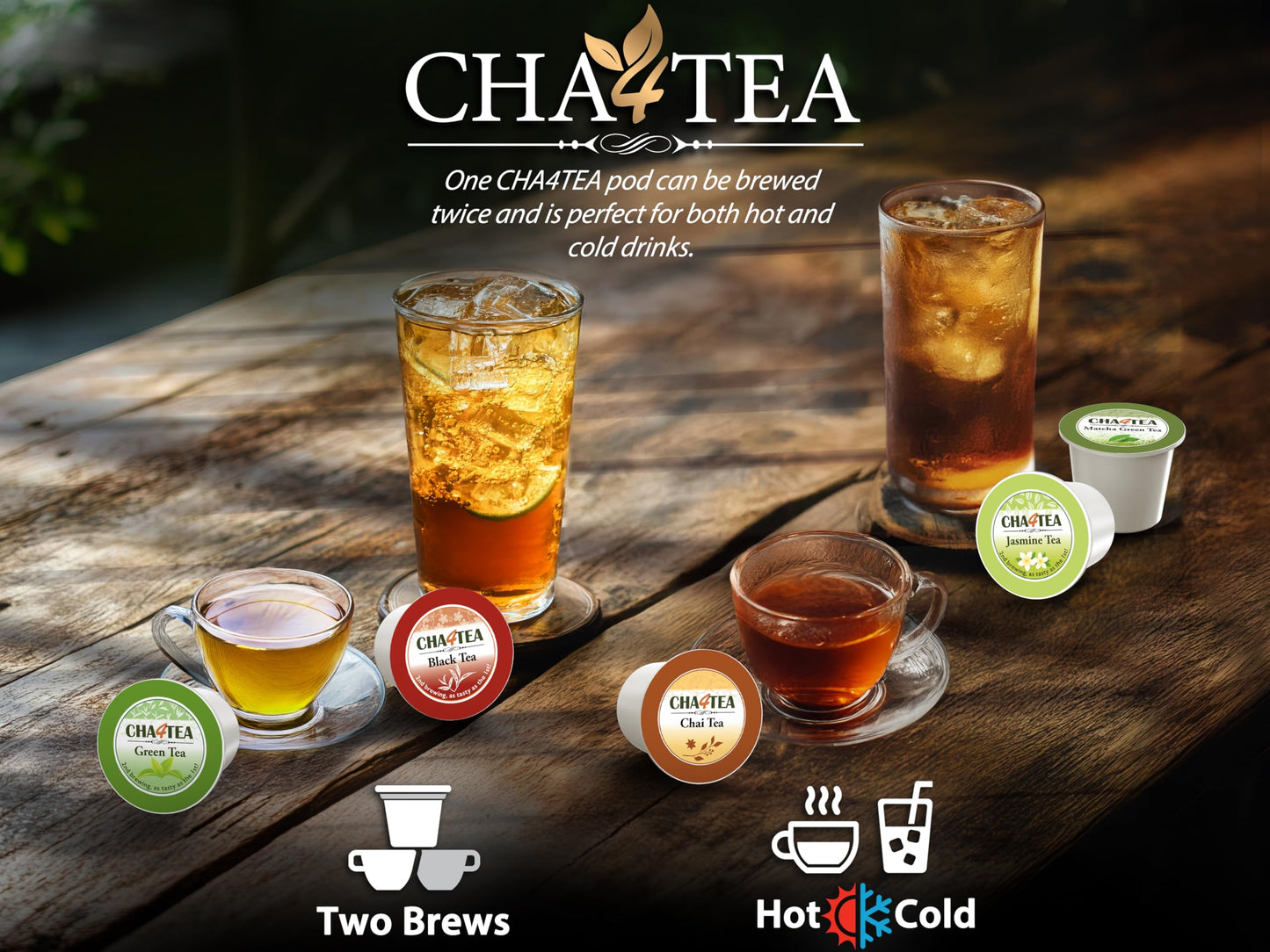 Cha4TEA Matcha Green Tea Pods for Keurig, 36 Count, TE-009-1