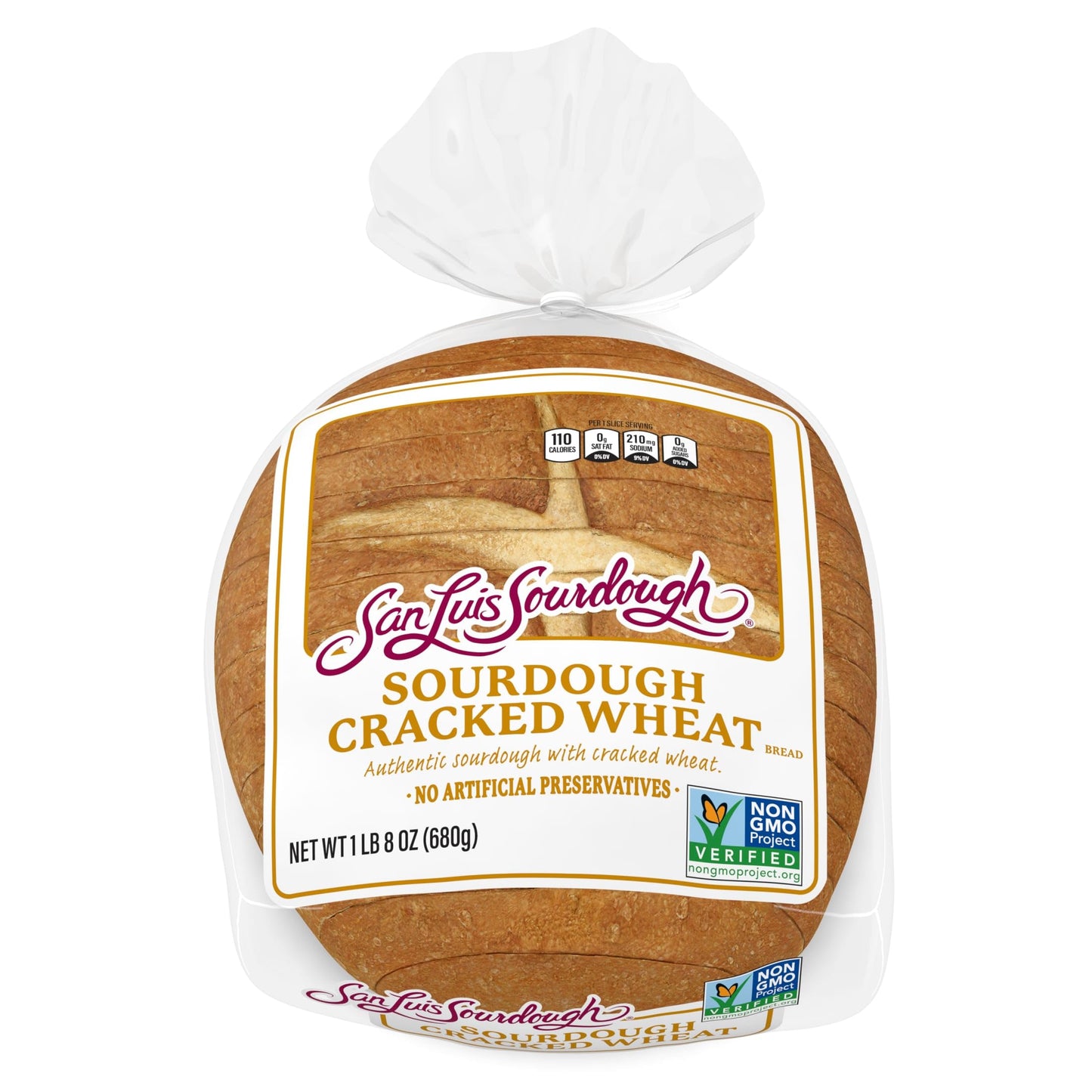 San Luis Sourdough Cracked Wheat Bread, Sourdough Bread, 24 oz Bag