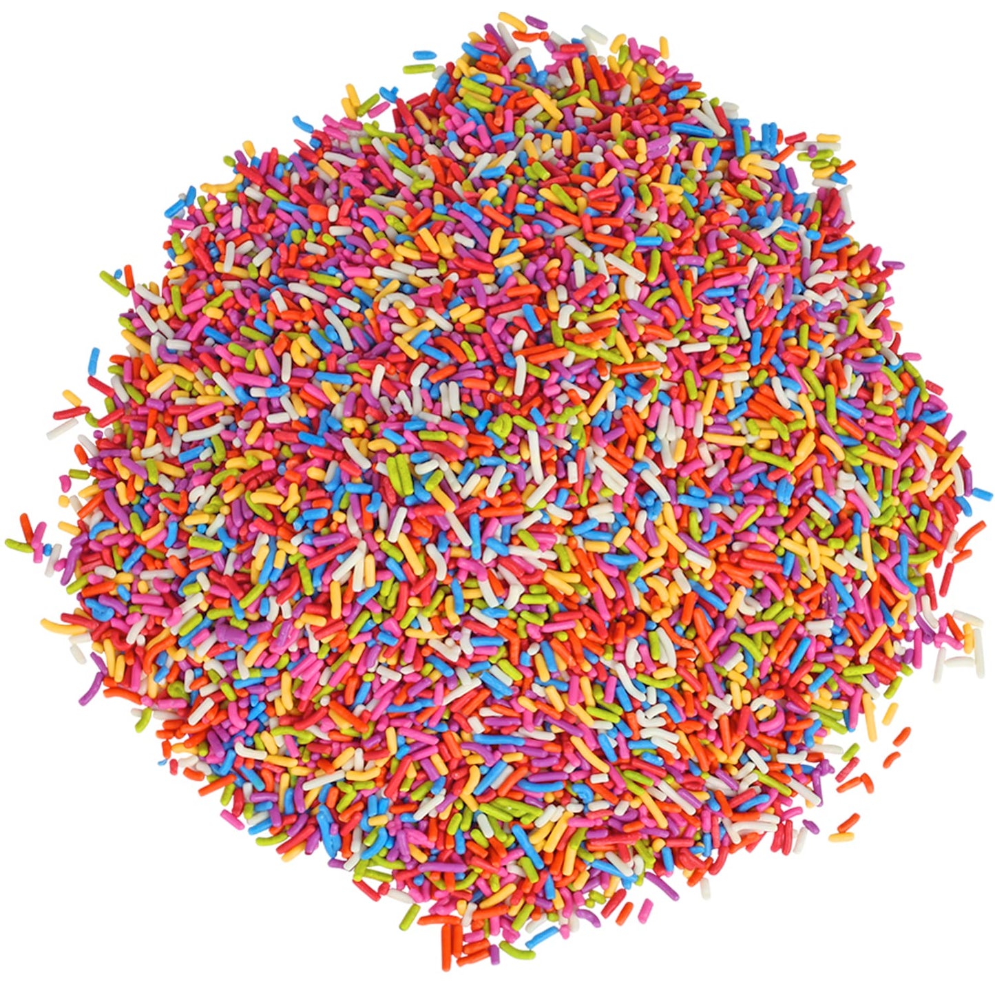 Bulk A Great Surprise Dye Free Rainbow Sprinkles - 14 Ounces - Naturally Colored Rainbow Jimmies - Vegan, Non-GMO Dessert Toppin