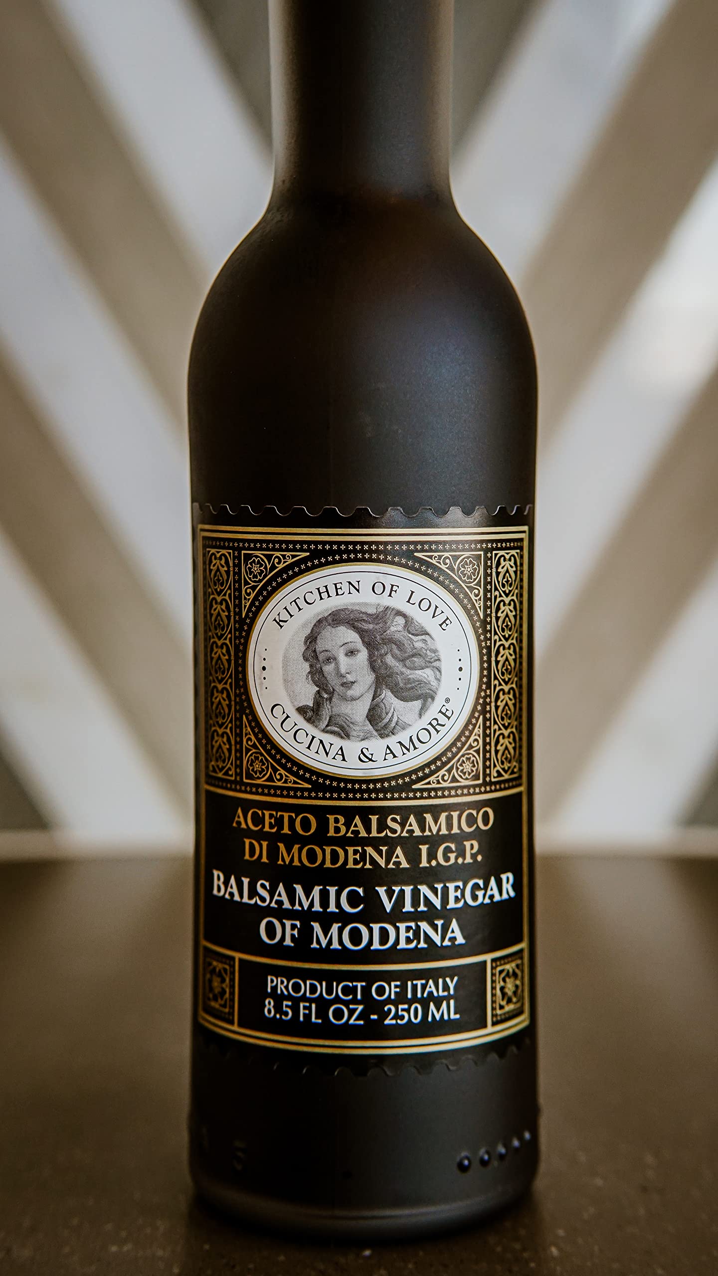 Cucina & Amore Balsamic Vinegar Of Modena | High Density, Authentic Italian Igp, Food Glaze, Reduction, Salad Dressing, Cooking, Baking, 8.5 Fl Oz