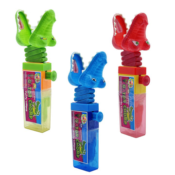 The Dreidel Company Chomp Sour Candy Lollipops, Three Flavors Green Apple, Blue Raspberry, Strawberry, Kosher Certified Parve, N