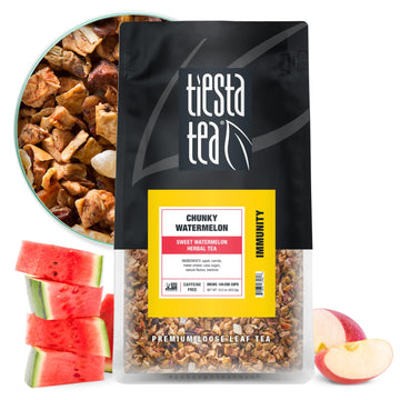 Tiesta Tea - Chunky Watermelon Sweet Watermelon Herbal Tea Premium Loose Leaf Tea Blend Non-Caffeinated Fruit Tea Make Hot Or Ic