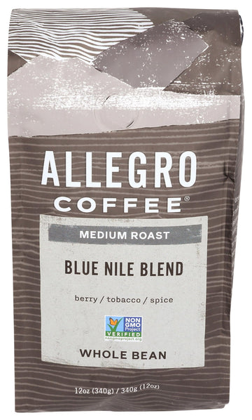 Allegro Coffee Blue Nile Blend Whole Bean Coffee, 12 oz, Pack of 1