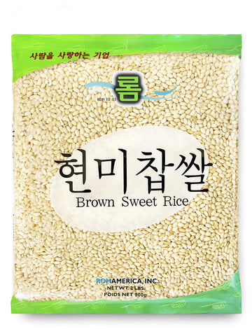 Rom America Sweet Sticky Glutinous Short Grain Brown Rice For Asian Cooking And Desserts - Risotto, Porridge, Healthy Breakfast