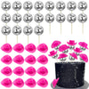 HAVAGDTM Disco Ball Cake Decorations Set - 40 PCS, Pink Cowboy Hat & Cupcake Toppers, 1970s Theme Party Picks