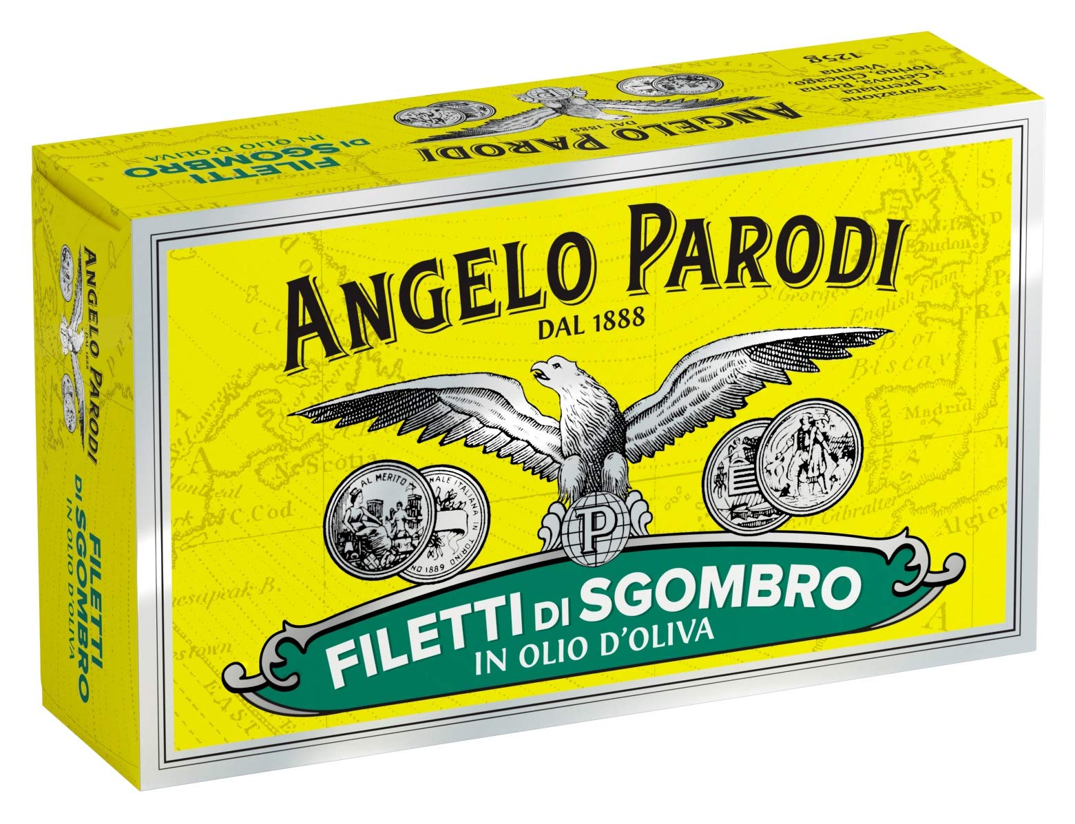 Angelo Parodi Mackerel Fillets in Olive Oil, 4 Pack, 4.4 oz Can, Gourmet Wild Caught Fish