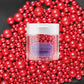 Dazzjoy Edible Christmas Red Pearl Sugar Sprinkles, Mix Size, 4.58oz, Red Sprinkles for Cupcake Decorating, Baking Cake Decorati