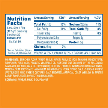 Lance Toast Chee Peanut Butter Crackers (40 Count) (2 Pack)