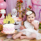 EONNCNT Castle Cake Topper - Gold Glitter, Cardboard, 6.3x8.7 for Birthday Parties and Baby Showers