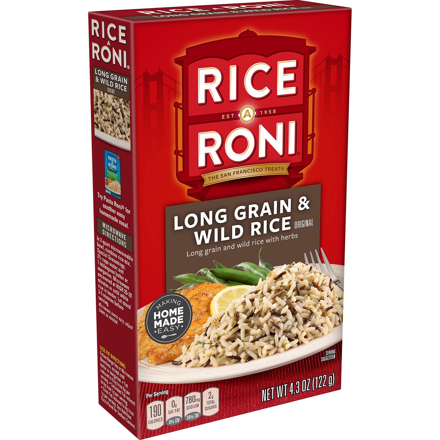Rice-A-Roni, Rice Mix Long Grain and Wild, 4.3 oz