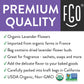 FGO Organic Dried Lavender Flowers, Extra Grade Dried Buds, Imported From France for Culinary or Sachet Bags, 4oz, Packaging May