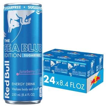 Red Bull Sugar-Free Energy Drink, Juneberry, 80mg Caffeine, 8.4 Fl Oz, Pack of 24 Cans (6 Packs of 4)