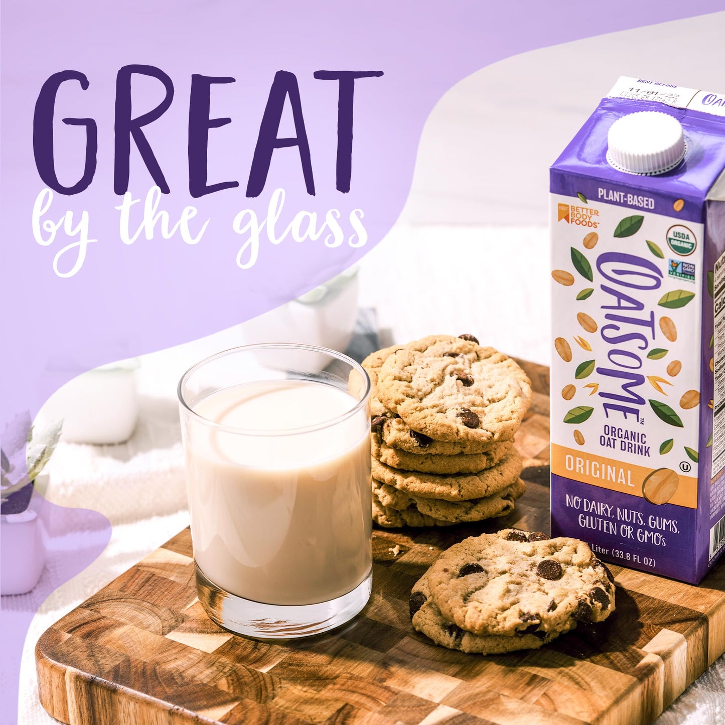 Oatsome Organic Oat Milk, 1-Liter Carton, Regular, 33.8 Fl Oz (Pack of 1)